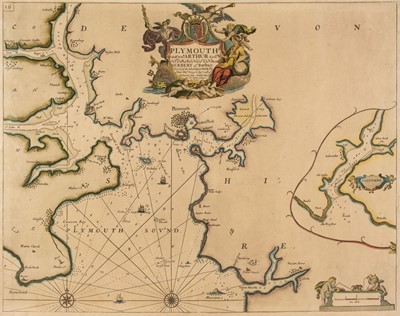 Lot 143 - Sea Charts. Collins (Captain Greenville), Plymouth & The East Coast of England, circa 1700