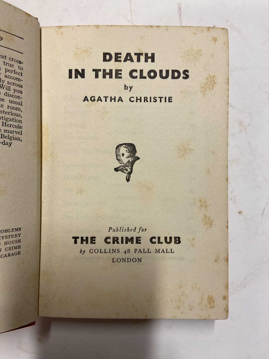 Lot 599 - Christie (Agatha). Death in the Clouds, 1935