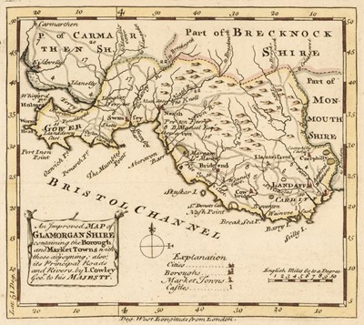 Lot 151 - Wales. Cowley (John). Ten Welsh County Maps, circa 1744