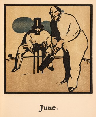 Lot 559 - Nicholson (Nicholson, illustrator). An Almanack of Twelve Sports, 1898
