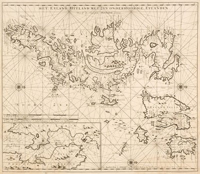 Lot 144 - Shetland Islands. Van Keulen (Gerard), Het Eyland Hitland met zyn Onderhoorige Eylanden, 1728