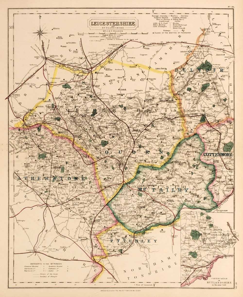 Lot 155 - Walker (J & C, publishers). Hobson's Fox-Hunting Atlas..., circa 1870