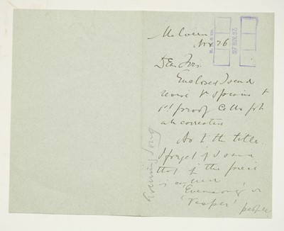 Lot 231 - Elgar (Edward, 1857-1934). Autograph letter, 1897