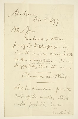 Lot 232 - Elgar (Edward, 1857-1934). Autograph letter, 1897