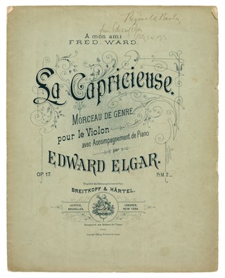 Lot 234 - Elgar (Edward, 1857-1934). La Capricieuse, 1893
