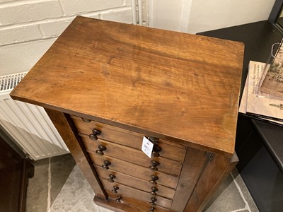 Lot 122 - Wellington Chest. A Victorian walnut wellington chest