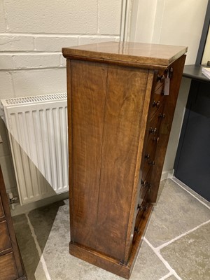 Lot 122 - Wellington Chest. A Victorian walnut wellington chest