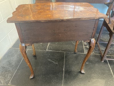 Lot 100 - Side Table. An 18th century walnut floral marquetry side table