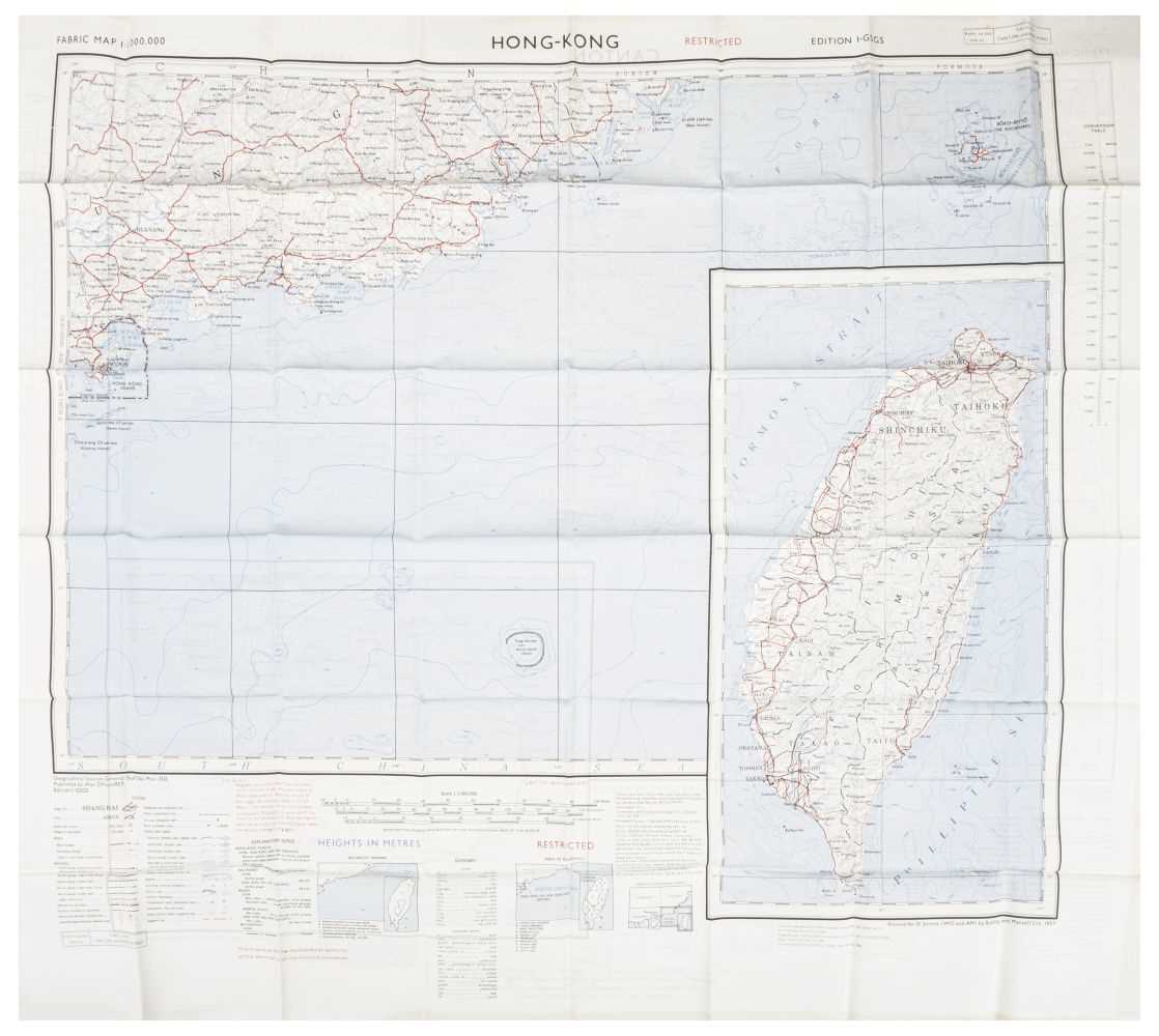 Lot 80 - RAF Maps. WWII and later silk "escape" maps