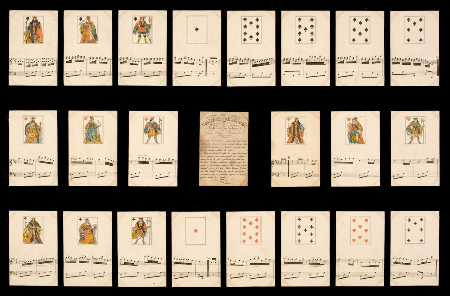 Lot 456 - Musical playing cards. Les Cartes Musiciennes ..., [Vienna, Austria: Jeremias Bermann], circa 1830