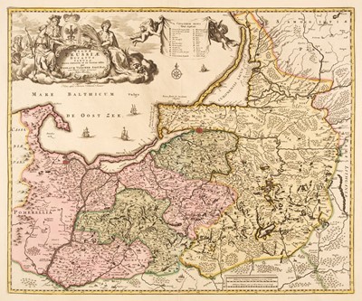 Lot 138 - Prussia. Visscher (Nicolaus), Magnae Prussiae Ducatus Tabula..., Petrus Schenk Junior, 1750