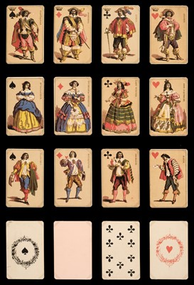 Lot 451 - Costume playing cards. Costumes du Temps de Louis 13, Les Mousquetaires, circa 1860