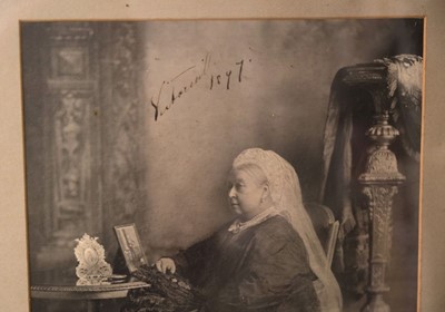 Lot 210 - Victoria (1819-1901). Photograph signed, 'Victoria RI, 1897', possibly by Lafayette