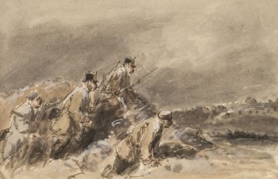 Lot 34 - Guys (Constantin, 1802-1892). A Picquet, Advancing, Crimea, 1854