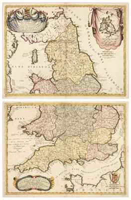 Lot 95 - England & Wales. Coronelli (Vincenzo Maria), Parte settentrionale de Regno d'Inghilterra, 1691