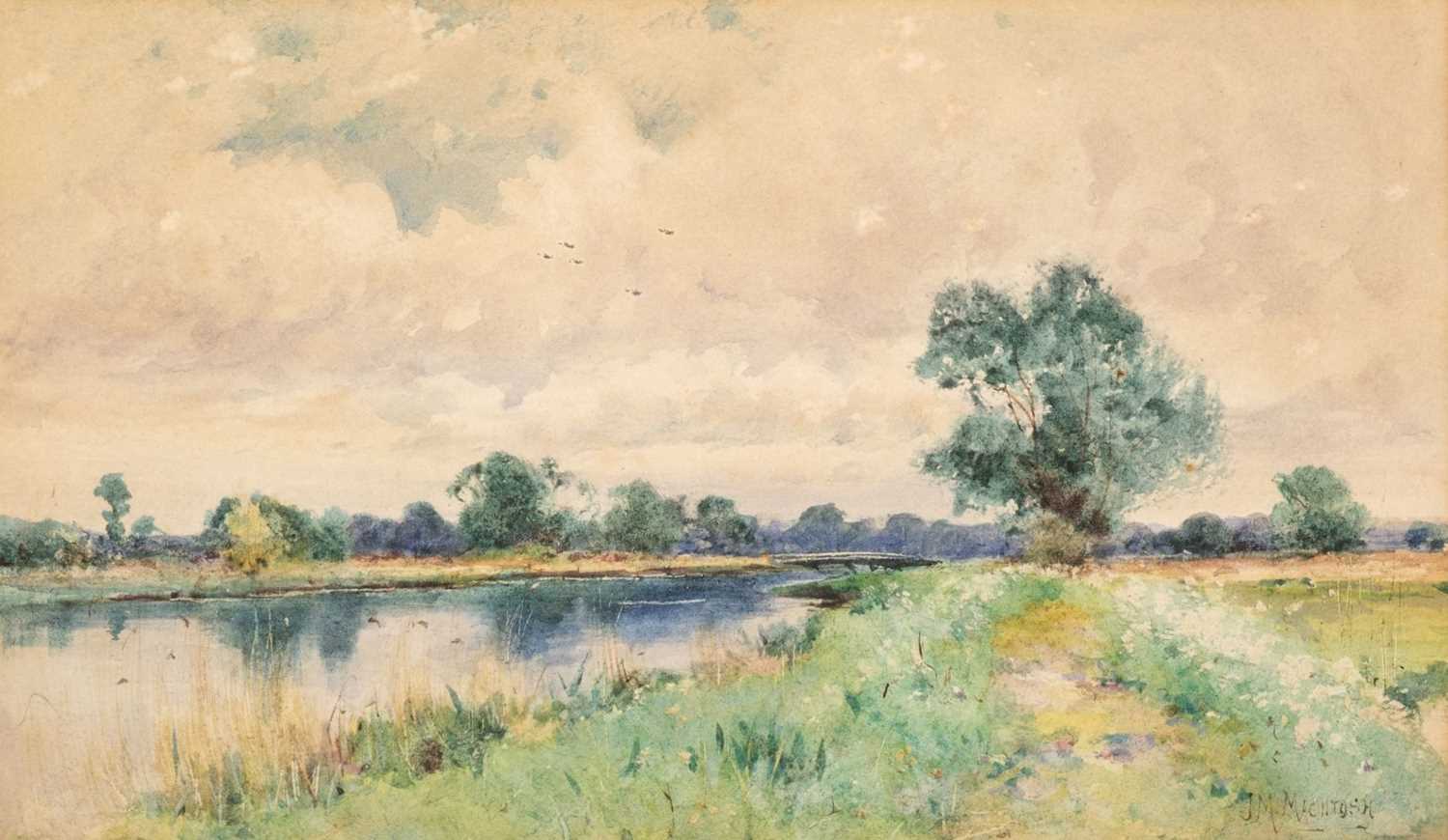 Lot 184 - Macintosh (John M, 1847-1913). On the River Kennet, watercolour on paper and other  landscapes