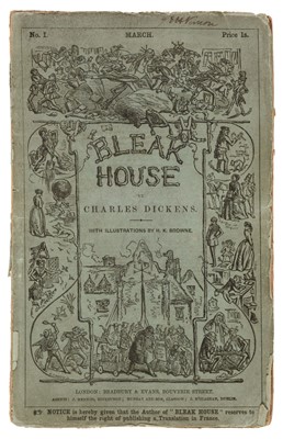 Lot 319 - Dickens (Charles). Bleak House, 20 parts in 19, 1852-1853, plus George Eliot, Mill on the Floss, 3 vols., 1870