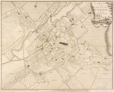 Lot 114 - Canterbury. Andrews (J. & Wren M.), A Plan of the City of Canterbury Survey'd, 1768