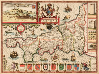 Lot 120 - Cornwall. Speed (John), Cornwall, John Sudbury & George Humble, circa 1627