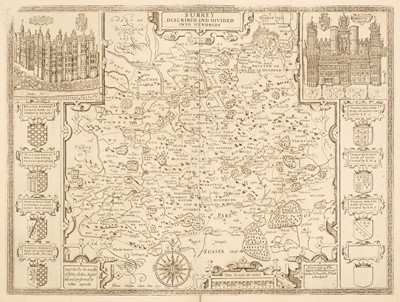 Lot 185 - Surrey. Norden (John & Speed John), Surrey Described and Divided into Hundreds, 1676