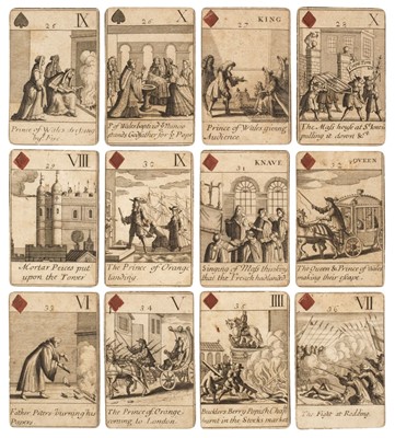 Lot 328 - Politico-historical playing cards. Orange Cards, or The Revolution of 1688, late 17th-early 18th C.