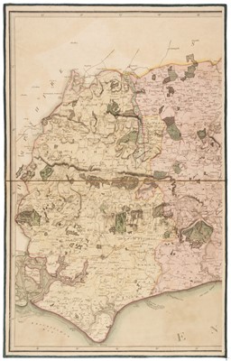 Lot 190 - Sussex. Gardner (W. & Yeakell T.), A Topographical Map of the County of Sussex..., 1795