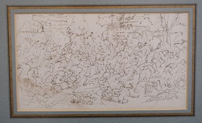 Lot 311 - Lançon (Auguste,1836-1887). Romanian Infantry crossing a River by Night, circa 1878