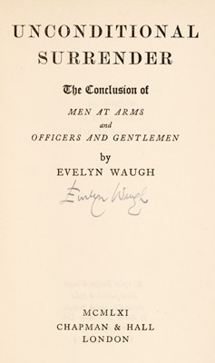 Lot 382 - Waugh (Evelyn). Unconditional Surrender, 1st edition, London: Chapman and Hall, 1961