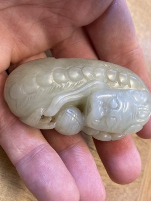 Lot 40 - Jade. Two Chinese 18/19th century style jade carvings