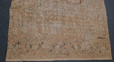 Lot 143 - Chinese. Silk embroidered large fragment, late 18th century