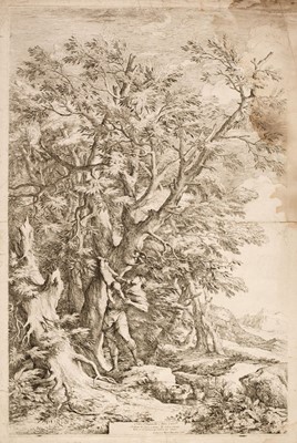 Lot 215 - Rosa, Salvator. The Fall of the Giants and The Rescue of Oedipus, etchings with drypoint, 1663