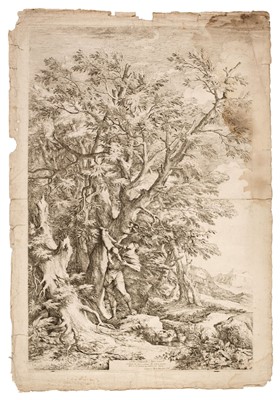 Lot 215 - Rosa, Salvator. The Fall of the Giants and The Rescue of Oedipus, etchings with drypoint, 1663