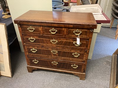 Lot 112 - Chest of Drawers. A 19th century mahogany straight front chest of drawers