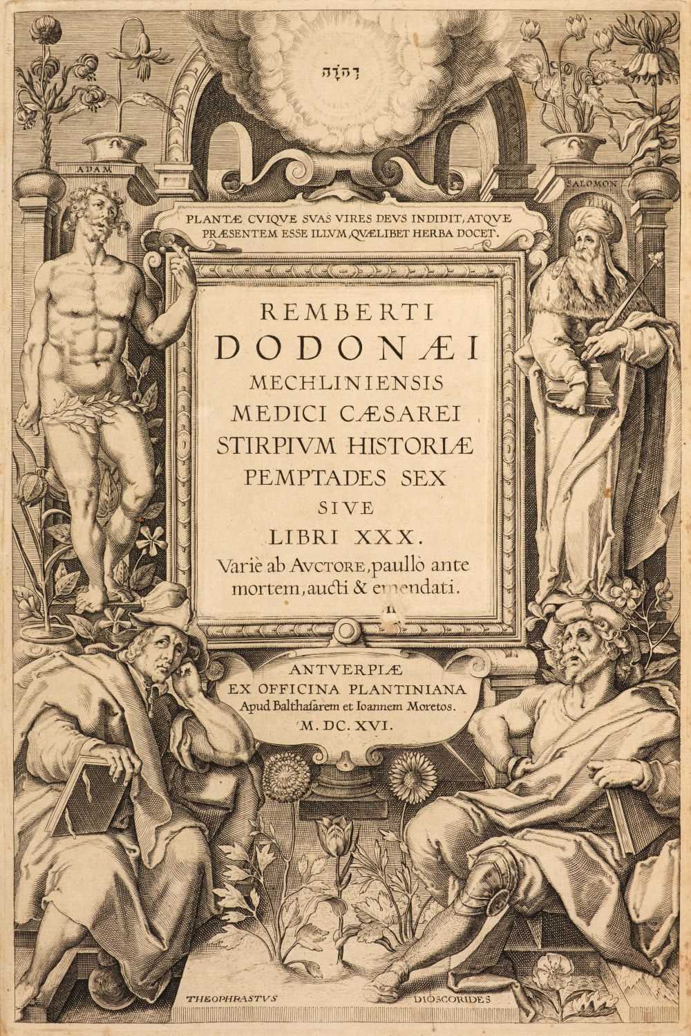 Lot 68 - Dodens (Rembert). Mechliniensis Medici Caesari Stirpium Historia, 1616