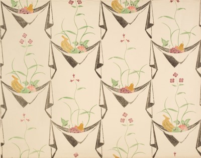 Lot 395 - Bawden (Edward, 1903-1989). Napkin and Fruit wallpaper sample, 1926