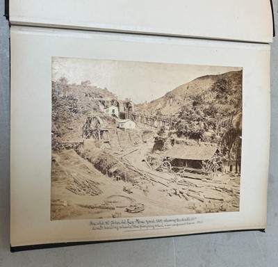 Lot 9 - Brazil. An album of 40 photographs of Morro Velho Gold Mine, Brazil, early 1880s