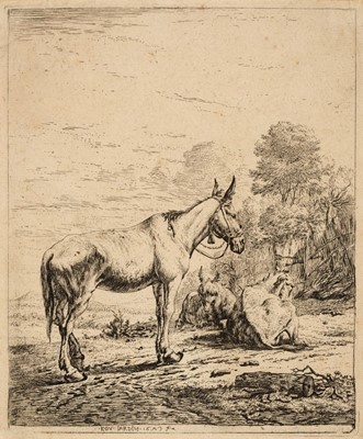 Lot 205 - Dutch School. 17th century etchings by Dujardin, Potter, Both, Berchem and De Bye