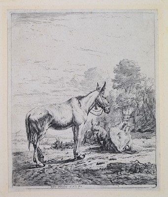 Lot 205 - Dutch School. 17th century etchings by Dujardin, Potter, Both, Berchem and De Bye