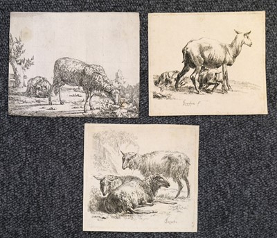 Lot 205 - Dutch School. 17th century etchings by Dujardin, Potter, Both, Berchem and De Bye