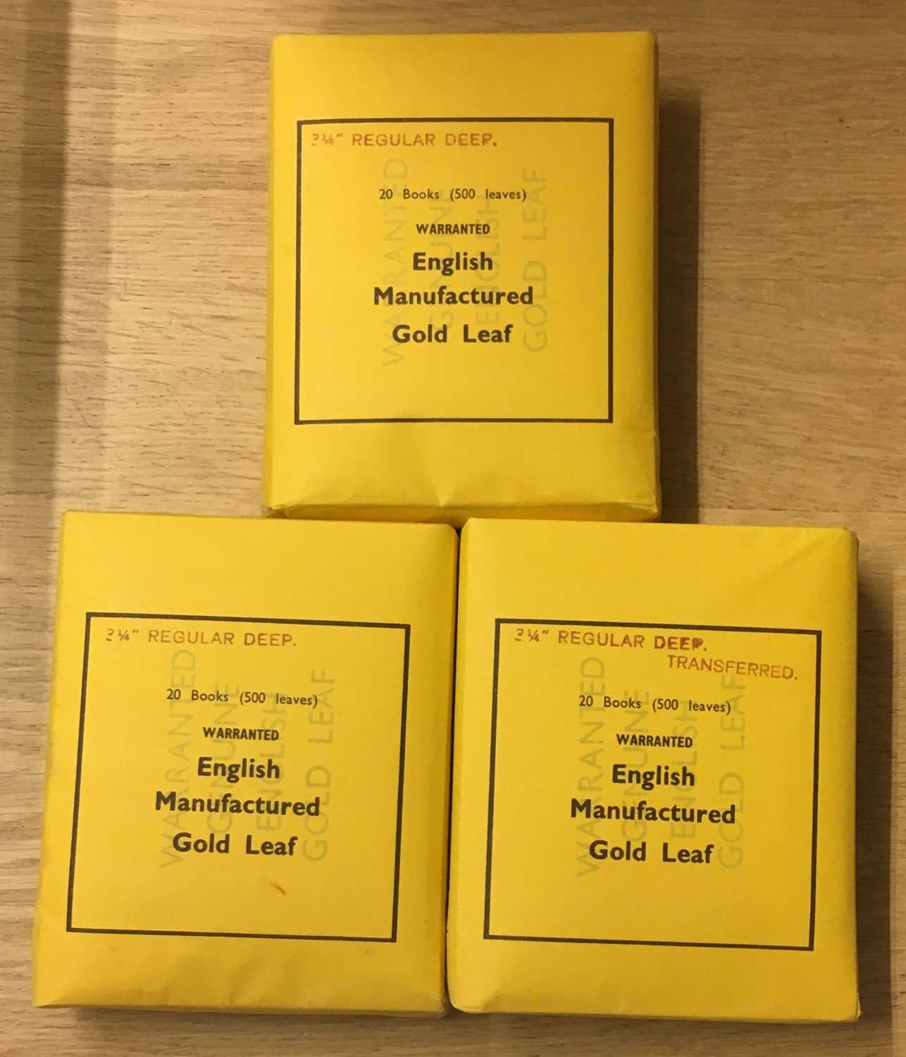 Lot 494 Gold leaf. 60 unused books of Regular deep
