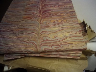 Lot 479 - Marbled paper. A small quantity of hand-marbled paper sheets