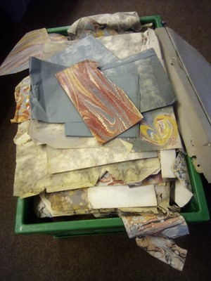 Lot 479 - Marbled paper. A small quantity of hand-marbled paper sheets