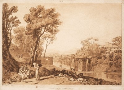 Lot 331 - Turner (J. M. W.). The Bridge in Middle Distance, 1808, etching, aquatint and mezzotint, a proof