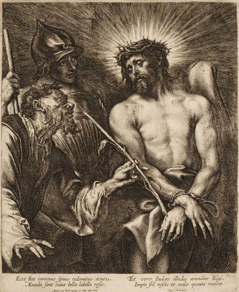 Lot 207 - Van Dyck (Anthony). Christ crowned with thorns, circa 1631, etching