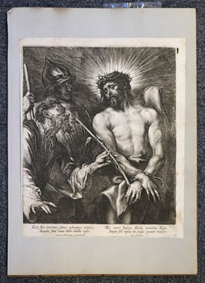 Lot 207 - Van Dyck (Anthony). Christ crowned with thorns, circa 1631, etching