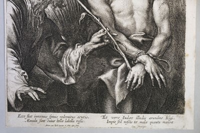 Lot 207 - Van Dyck (Anthony). Christ crowned with thorns, circa 1631, etching