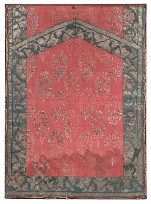 Lot 167 - Indian. A Deccan painted fragment, possibly part of a throne cover, 19th century