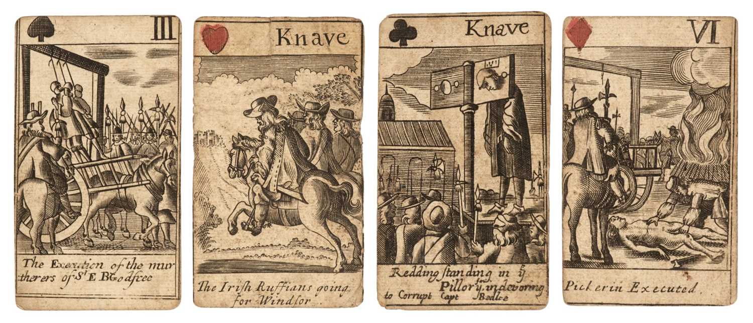 Lot 522 - Popish Plot. Horrid Popish Plot playing cards, between 1679-circa 1704