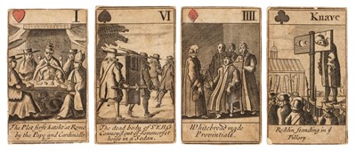 Lot 327 - Popish Plot. Horrid Popish Plot playing cards, 1678-circa 1704