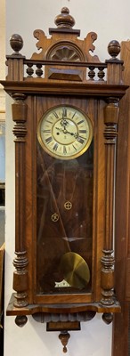 Lot 86 - Wall Clock. An early 20th century Vienna wall clock by Gustav Becker